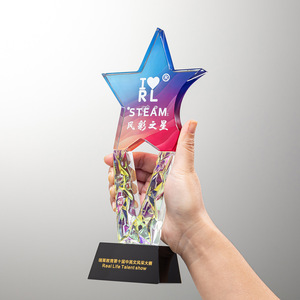 Crystal <b>Trophy</b> Laser <b>Engraved</b> Uv Printing Durable Award Supplies For Company Event Sales Champion Souvenir - Product Image 3