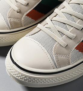 Wholesale Custom Breathable Knit Mesh Suede Patchwork Color <b>Block</b> Lightweight Vulcanized Men Casual Sport Sneakers Shoes - Product Image 4