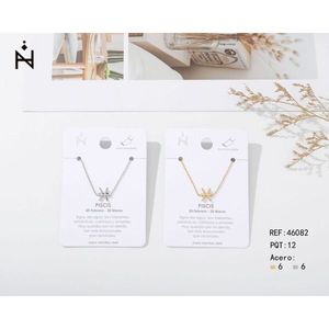 Cavigliera con ciondolo Pesci in acciaio inossidabile per donna, gioielli zodiacali, cavigliere alla moda - Product Image 1