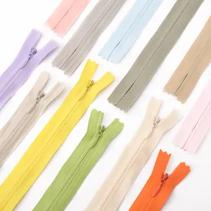 OCO Zipper 32 Colors Spot Delivery Invisible Closure 3# Invisible Zippers Nylon Hidden For Dress Clothes Sewing Accessories