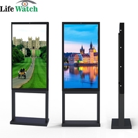 Pantalla LCD de Señalización Digital de Doble Cara para Interiores, de 43, 49 y 55 Pulgadas, para Colgar en el Techo o Montar en el Suelo, para Publicidad en Escaparates de Tiendas