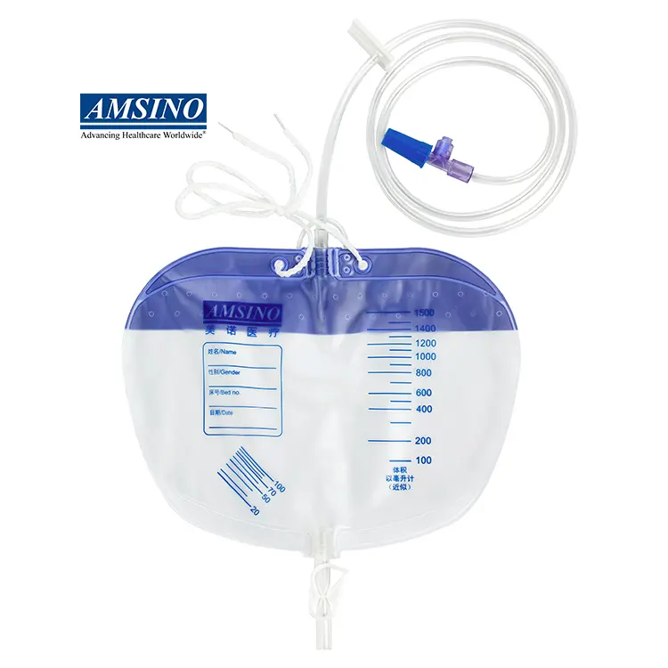 Tas Urin Sekali Pakai, 1000Ml 1500Ml 2000Ml Lainnya untuk Medis Habis Pakai Tas Drainase Post Post, Koleksi Urin Volume Besar