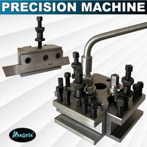 ชุดแท่นจับเครื่องมือเปลี่ยนเร็ว T-2 S2 พร้อมที่จับมาตรฐาน 2 อัน ที่จับแบบวี 1 อัน ที่จับแบบแบ่งชิ้นส่วน (1/8 นิ้ว x 7/8 นิ้ว) - สภาพใหม่ - Product Image 6