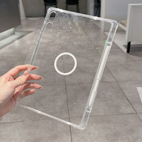 Étui magnétique brillant pour tablette Samsung Galaxy Tab S9 FE Plus S10 Plus 2024 12,4 pouces S9 Plus 2023 Tab S9FE Plus, étui transparent