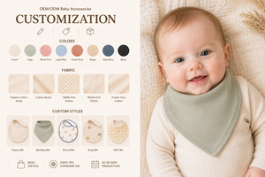 Bavoirs pour bébé en mousseline hautement absorbants, bavoirs bandana en coton biologique doux pour nourrissons, vente en gros - Product Image 4
