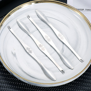 Aguja para Cangrejo de Acero Inoxidable 304, Cuchara y Tenedor para Extraer Carne de Cangrejo, Herramienta Doble para Mariscos - Product Image 4