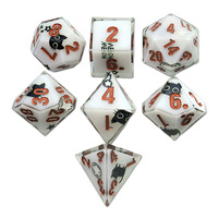 Combinaison de course à Angle droit de résine de dés polyédriques de Cube multi-faces direct d'usine pour les jeux de Table d'impression multicolores irréguliers