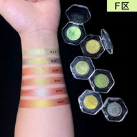 Chamäleon Lidschatten Einzelpalette Duochrome Schimmer Gepresster Glitzer Hochpigmentierter Multichrome Lidschatten für Bühne und Cosplay