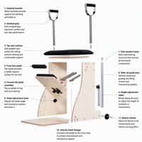 JOHOOFURNITURE Chaise Wunda en érable, équipement de Pilates en bois d'érable