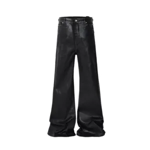 SENSE custom glossy coated slim fit stretch bootcut men's jeans
