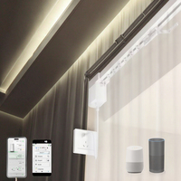Kit Moteur de Rideau Intelligent Tuya WiFi avec Commande Vocale Alexa pour Chambre, Salon, Bureau – Accessoires de Rail Modernes