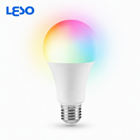 Ampoule LED intelligente A19 Matter WiFi+BLE RGBCW-5-en-1 10W/12W E27/E26 3000K-6000K Utilisation domestique et extérieure IOS 8.0 Android 4.0
