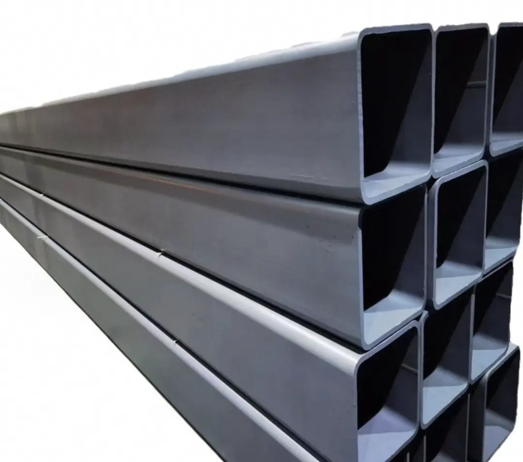 Tubos de aço soldado carbono suave galvanizado, perfis quadrados e retangulares para materiais de construção, tubos quadrados e retangulares