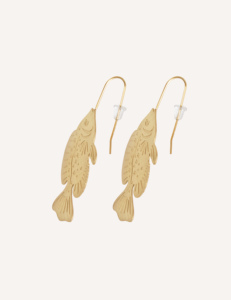 Aretes Minimalistas CUCOCUCA YXQ E338 de Acero Inoxidable con Acabado Dorado Cepillado - Product Image 2