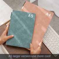 Tableau blanc en cuir à spirale A5 réinscriptible avec bloc-notes de bureau et impression de logo personnalisé
