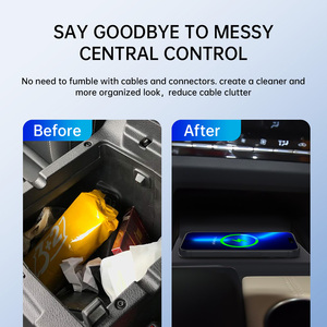 Cargador de coche inalámbrico para Toyota Avalon 2019-2021 15W almohadilla de carga rápida con soporte para Android iPhone consola central accesorio para automóvil - Product Image 6
