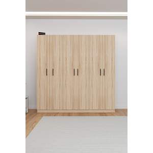 Armario Moderno KALE Sonomo de Gran Capacidad con 6 Puertas y 4 Cajones para Dormitorio y Hotel, Mueble para Guardar Ropa - Product Image 3