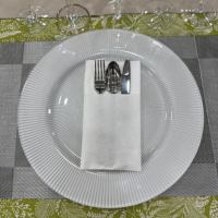 Service de table en verre Offre Spéciale Assiettes de présentation pour mariage Assiette de présentation en verre blanc