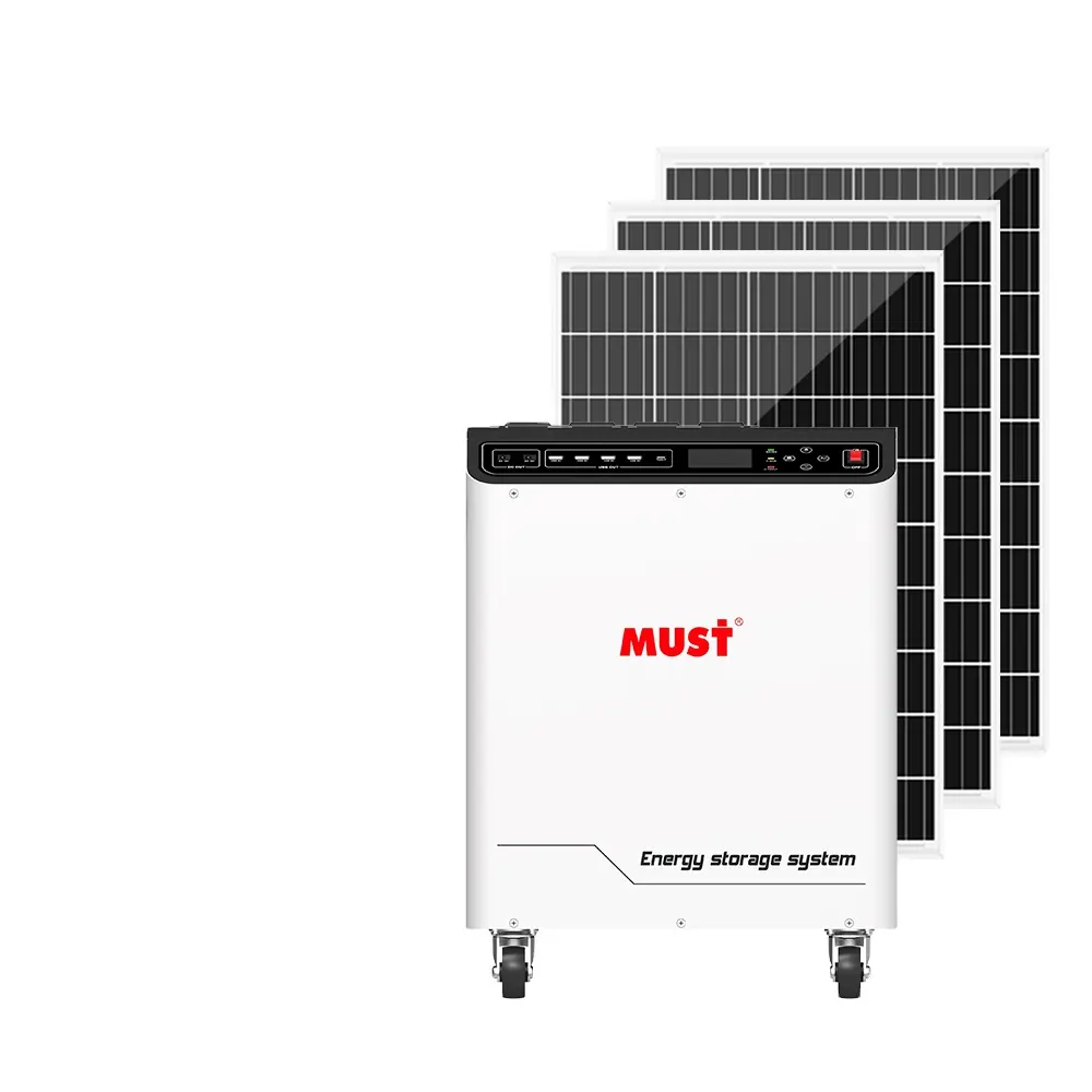 그리드 하이브리드 전원 공급 장치 스테이션 에너지 시스템 3kw 인버터 공장 휴대용 5kwh LiFePO4 배터리