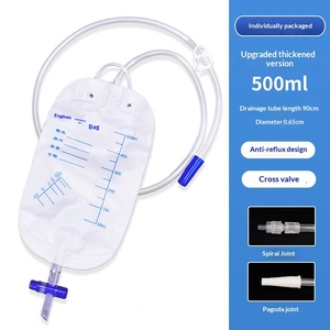 Small Capacity 500ml Model 020 Henan Made <strong>Disposable</strong> Anti-backflow Catheter Drainage <strong>Bag</strong> for Bile <strong>Urine</strong> <strong>Collection</strong> Male Female - Product Image 2