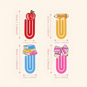 Spot wholesale Creative Cartoon Paper Clips <b>Bookmark</b> Plastic Book Page Markers Back To School Stationery Office Supplies Durable - Product Image 4