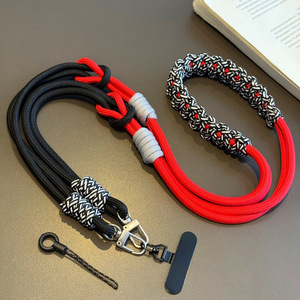Weaving Colorful Mobile Phone <b>Lanyards</b> Crossbody Color-block Versatile Strap Girls Anti-loss Shoulder And Back Strap Chain - Product Image 6