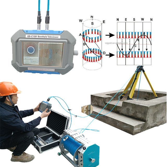Waterproof Borehole Imaging Camera 500m Water Well Monitor