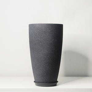 Venta directa de fábrica Esmerilado Espesado Simple Gran diámetro Planta verde de gran tamaño Maceta de plástico - Product Image 3