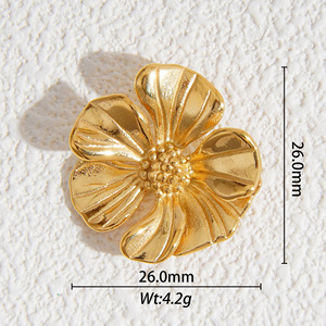 จี้รูปต้นไม้สแตนเลสสำหรับทำสร้อยคอ DIY เครื่องประดับแฟชั่นผู้หญิง ขายส่งสีทอง - Product Image 3