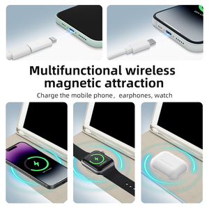 Funda de Cuero PU con Carga Inalámbrica Portátil YUFINO, Máx. 22.5W, 1000mAh, para Tablet <span class=keywords><strong>iPad</strong></span> 10.2'' 10.5'', Multifuncional, para Teléfono y Reloj - Product Image 3