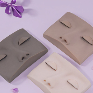Cabeza de Maniquí de Silicona Plana para Práctica de Extensión de Pestañas, Herramienta de Entrenamiento para Accesorios de Maquillaje Permanente - Product Image 1