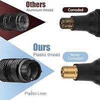 Bouchons de valve de pneu en aluminium avec doublure en plastique, résistants à la corrosion, anti-poussière, universels pour voiture, camion, moto, vélo