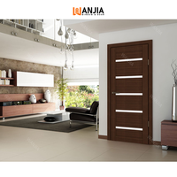 Porte intérieure en bois massif WANJIA sur mesure, design de porte en teck massif, portes intérieures en MDF pour la conception de maisons