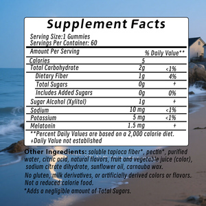 OEM Melatonin Gummies with Sodium Supplement Relax Mood Muscles Supports Healthy Sleep Patterns Biotin Wake Up Refreshed Gummies - Product Image 2