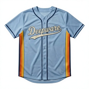 Jersey de Béisbol Personalizado con Botones, Nombre del Equipo y Número Sublimados, Diseño de Uniforme de Béisbol, Crea Tu Propia Ropa Deportiva para Hombres/Mujeres/Niños - Product Image 1