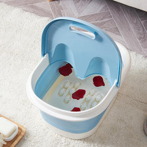 Verdickte Faltbare PP+TPR Fußbadewanne mit PTC-Heizung Mechanische Steuerung & Zeitfunktion für Fuß<span class=keywords><strong>massage</strong></span> und Entspannung - Product Image 2
