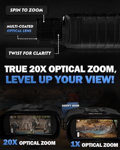 Nachtsichtfernglas Infrarot-Brille: 4-facher optischer & 8-facher digitaler Zoom - IR Jagdzubehör, Taktische Ausrüstung für Erwachsene - Product Image 3
