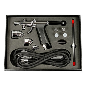 Kit aérographe 116B 0.3 0.5 0.8mm à double action, alimentation par gravité, portable, pour travaux d'art, peinture, modélisme, réparation de meubles - Product Image 3