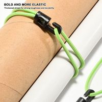 Corde élastique robuste de 26 cm, flexible et haute résistance, mini-corde à bagages avec 1 crochet, sangle en latex pour camping, chariots, vélos