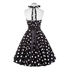 Derby Tea Party 6 pièces femmes Vintage à pois rétro robe crayon Costume avec accessoires YTHC-010 - Product Image 3