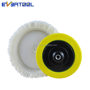 Tampon de polissage en laine EVERTOOL tampon de polissage lourd en laine rotative douce chamois torsadé 100% tampon de coupe en laine - Product Image 3