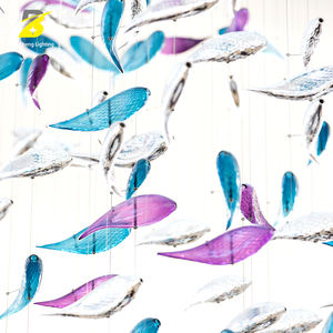 Lustre LED Dynamique en Forme de Banc de Poissons - Luminaire Suspendu Personnalisé et Coloré pour Atrium d'Hôtel et Centre Commercial - Product Image 4