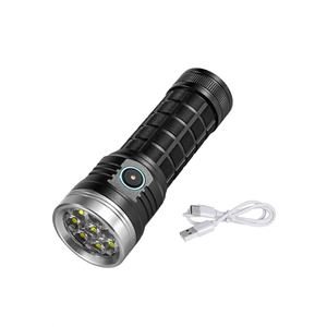 Linterna LED Magnética Recargable de Aluminio, Mini, de Alta Potencia, Impermeable, para Camping, con Logotipo Personalizado, 8 LED - Product Image 1