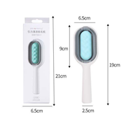 Nouvelle brosse de nettoyage pour animaux de compagnie 2-en-1 avec réservoir d'eau, peigne anti-poils pour chat, brosse de nettoyage portable multifonctionnelle pour animaux