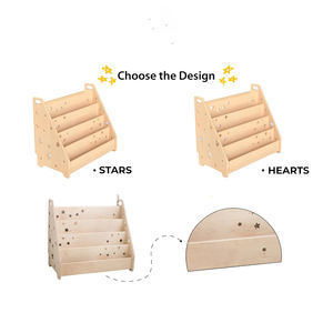 Estantería de Madera Montessori de 4 Niveles, Estantería para Libros Infantiles, Librería Abierta con Asa para Sala de Juegos - Product Image 4