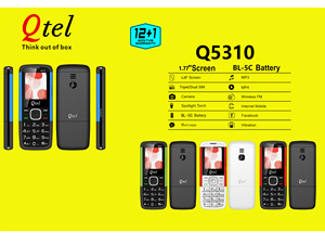 โทรศัพท์มือถือ Qtel Q5310 หน้าจอ 1.77 นิ้ว รองรับสามซิม พร้อมแบตเตอรี่ BL-5C, กล้อง, เครื่องเล่น <span class=keywords><strong>MP3</strong></span>/MP4, วิทยุ FM, ไฟฉาย, รองรับ Whatsapp และ <span class=keywords><strong>Facebook</strong></span> - Product Image 1