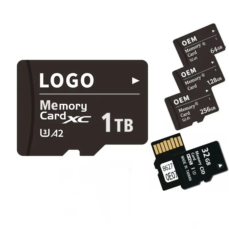 13 años de fábrica al por mayor 1TB tarjeta SD micro memoria SD XC A2 V30 tarjeta TF