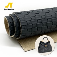 Sac à main en simili cuir PVC avec motif tissé gaufré personnalisé de 1.1mm Sac à main en cuir Rexine souple et flexible pour femmes élégantes Sac à bandoulière pour meubles