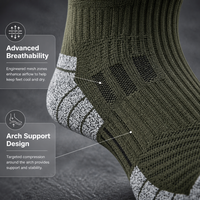 Chaussettes de randonnée personnalisées avec logo, soutien de la voûte plantaire, maille respirante, talon renforcé, chaussettes d'extérieur pour la randonnée, le camping, le trekking, OEM