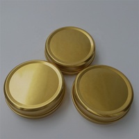 120ml 120g 4 oz vide rond or aluminium cosmétique crème stockage emballage pot Pot conteneur boîte en fer blanc avec couvercle à vis